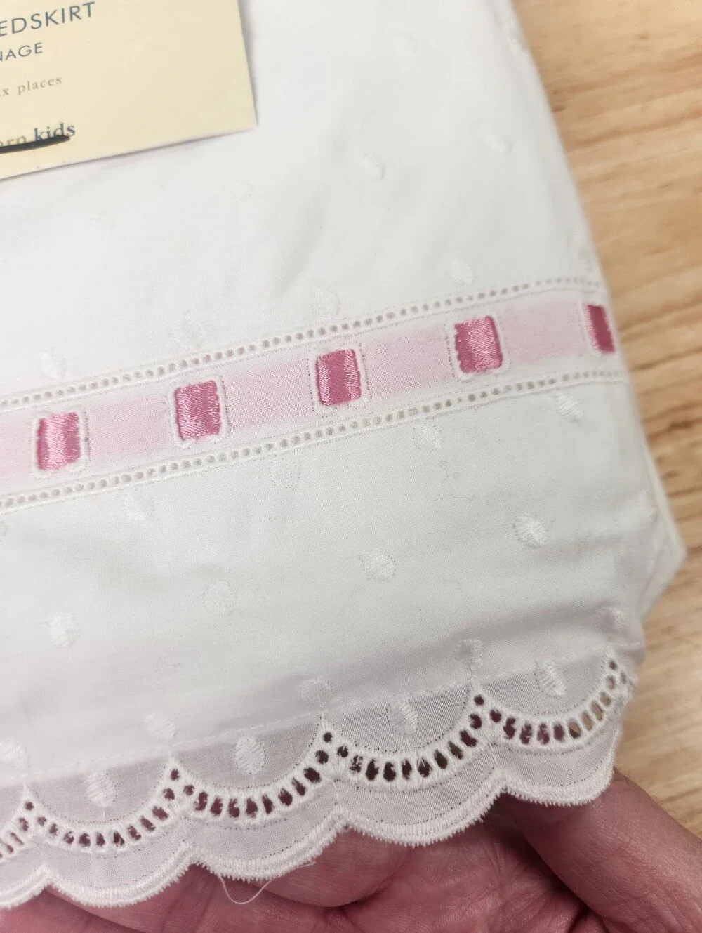 Pottery Barn Kids White Full Bed Skirt 13